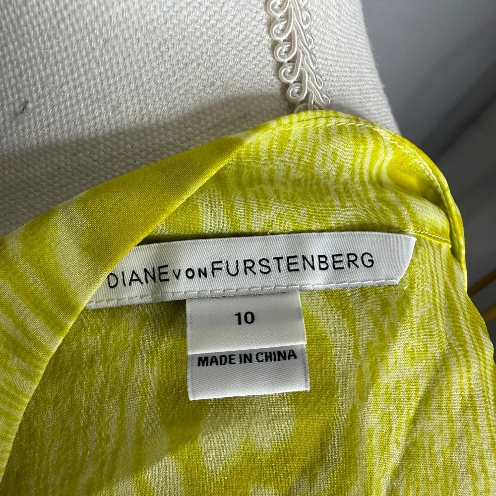 Diane Von Furstenberg Gilmore silk sheer Blouse -cp - Picture 7 of 8